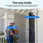 2 броя WiFi Камери за Наблюдение,Камери за видеонаблюдение. 1080P HD, Външни, Зум, Видео Сигурност, снимка 5