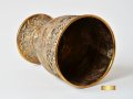 Декоративна кашпа - бокал / Метална кашпа за цветя с орнаменти, снимка 4