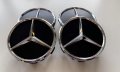 Комплект 4бр. Капачки за Джнати Мерцедес Mercedes черни 75мм, снимка 2
