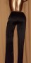 S Италиански сатенен,черен панталон с камъни, снимка 9