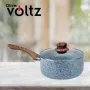 Касерола с капак Voltz  Siena, 18x8см.\2л., Мраморно каменно керамично покритие, снимка 2