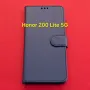 Honor 200 Lite 5G калъф страничен с прегради и закопчаване тъмно син, снимка 2