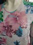 УНИКАЛНО КРАСИВА блуза на цветя с пайети , снимка 2