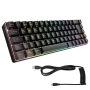 K208 Компактна TKL кабелна клавиатура RGB 69 клавиша – Черна НОВА, снимка 1