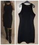 ЕЛЕГАНТНА и СТИЛНА черна рокля по тялото , снимка 1