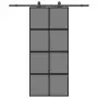 vidaXL Плъзгаща се врата с комплект обков Черно 90x205 cm（SKU: 3375836）, снимка 1