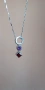Сребърно колие с естесввен аметисти и гранат., снимка 2