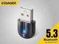 Essager USB Bluetooth 5.3 Адаптер за Компютър - Приемник за мишка, клавиатура и аудио adapter dongle, снимка 2
