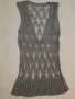 Сребристо пуловерче без ръкав плетиво размер Л, снимка 10
