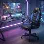 Детски геймърски офис стол – Спортен дизайн, ергономичен и регулируем, снимка 9
