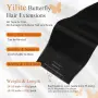 Екстеншъни YILITE Butterfly Weft от естествена коса, 35,56 см, 40 г, #1, снимка 2