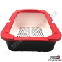 Котешка Тоалетна - с Борд - 50/38/19см - Червен/Черен - Ръчно Самопочистващ се Съд, снимка 3