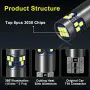 Комплект LED крушки T10 (W5W) 18 SMD диода с CANBUS - 12V-24V/6000K, снимка 6