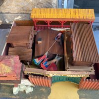 Стара играчка дървен форт, снимка 6 - Антикварни и старинни предмети - 42855223