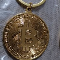 ПРОМО Качествен метален златист ключодържател Биткойн Bitcoin , снимка 8 - Подаръци за рожден ден - 34448162