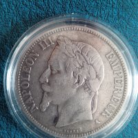 5 франка 1868, снимка 2 - Нумизматика и бонистика - 40445666