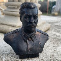 Бронзов бюст,статуетка,преспапие на Й.В.Сталин, снимка 1 - Други - 39246916
