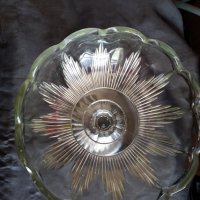 стара стъклена купа,фруктиера арт деко, снимка 2 - Антикварни и старинни предмети - 29852759