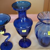 стъклени свещници и вази от цветно стъкло, снимка 2 - Вази - 39437852