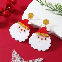 👑 💗Ново ! Празнични Красиви Обеци Дядо Коледа / Коледни Обеци💋 КОД : е335💗 👑 💋, снимка 1 - Обеци - 42446759