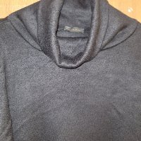 Черен пуловер туника, снимка 3 - Блузи с дълъг ръкав и пуловери - 42859473
