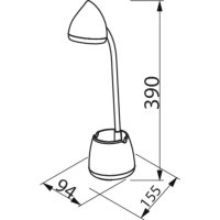 Philips Настолна лампа с батерии LED топла/студена светлина 4.5W, снимка 2 - Настолни лампи - 40431643