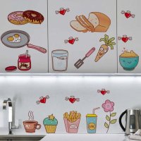 Кухненски стикер за кухня мебели зеленчуци храна самозалепващ за стена хладилник и др, снимка 4 - Други - 42251360