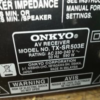 ONKYO TX-SR503E RECEIVER-ВНОС SWISS 1711222028, снимка 15 - Ресийвъри, усилватели, смесителни пултове - 38708966
