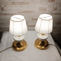 Комплект стари нощни лампи - месинг и порцелан - Антика, снимка 9 - Антикварни и старинни предмети - 42901670
