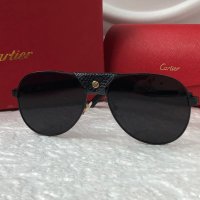 Cartier 2022 мъжки слънчеви очила с кожа , снимка 7 - Слънчеви и диоптрични очила - 37339147