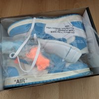 Nike Air Jordan 1 High Off White Нови оригинални обувки Off-White маратонки Кецове размер 43 номер , снимка 14 - Кецове - 37636481