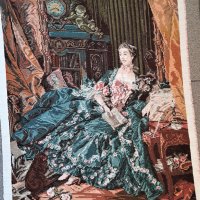 Гоблен  Madame de Ponpadour nach Francois Boucher /Мадам Помпадур / – ръчно ушит, снимка 1 - Гоблени - 31141977