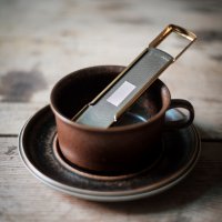 Филтърна цедка за насипен чай Drosselmeyer в златисто, Шведски продукт, изцяло метален!!!, снимка 8 - Аксесоари за кухня - 39790594