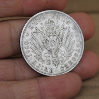 Сребърна монета Немски 5 марки 1900-та година, снимка 2 - Нумизматика и бонистика - 44792654