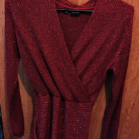 Дамска блуза с ламе, снимка 2 - Блузи с дълъг ръкав и пуловери - 44573030