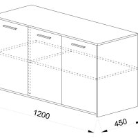 Практичен скрин с 3 вратички , снимка 2 - Скринове - 42126793