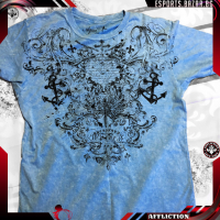 Автентична мъжка тениска Aqua VI Uncharted Waters- Blue Lava Wash M Medium, снимка 1 - Тениски - 29709989