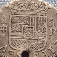 Сребърна монета 2 реала Филип пети Сеговия Испания 13780, снимка 5 - Нумизматика и бонистика - 42871784