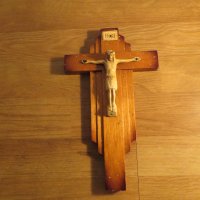 кръст разпятие Христово, Исус Христос 26 х 16 см , снимка 1 - Антикварни и старинни предмети - 34221168
