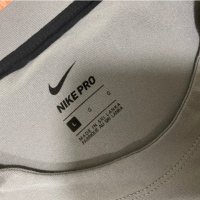 ''Nike Pro Long Sleeve Training Top Grey''оригинална мъжка блуза Л размер, снимка 2 - Спортни дрехи, екипи - 39128369