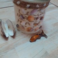 "Морска"стъклена саксийка,вазичка , снимка 2 - Морски сувенири - 37732257