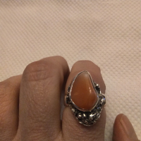 Авторска изработка масивен сребърен пръстен с карнеол, снимка 11 - Пръстени - 36523367