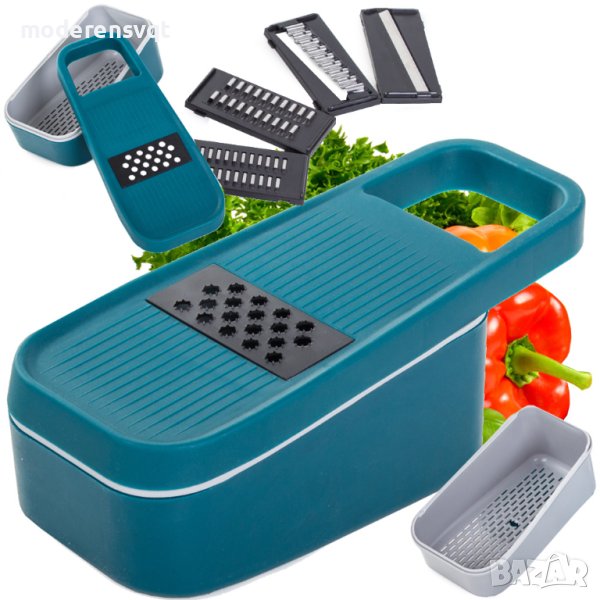 5в1 Ренде за плодове и зеленчуци слайсер с отцедител, снимка 1