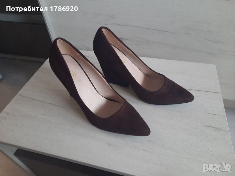 Дамски обувки на дебел ток, снимка 1