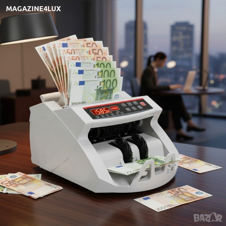 Автоматичен детектор за банкноти и броячна машина в едно , снимка 1