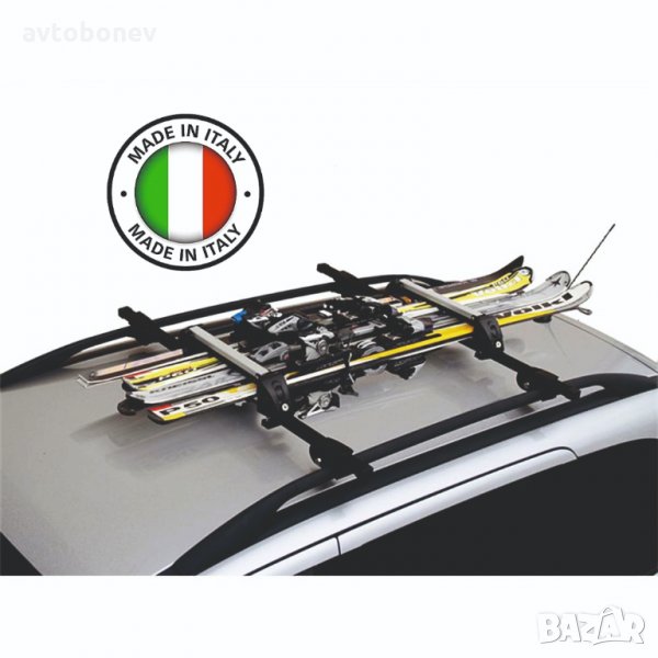 БАГАЖНИК ЗА СКИ/СНОУБОРД MENABO-White Bear 4 със заключване, снимка 1