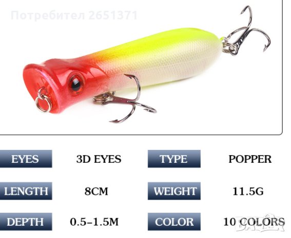 Изкуствена примамка - ПОПЕРИ., снимка 1