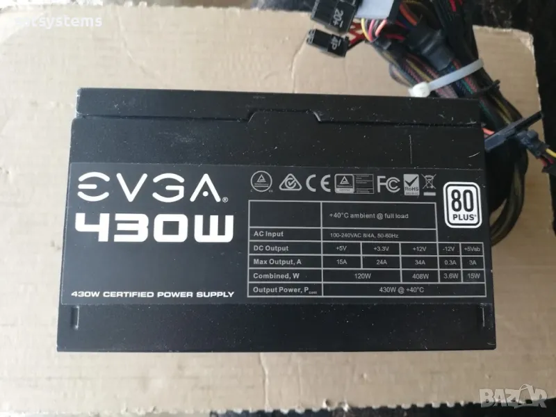 Компютърно захранване EVGA 430W White (100-W1-0430) 80 plus 120mm FAN, снимка 1