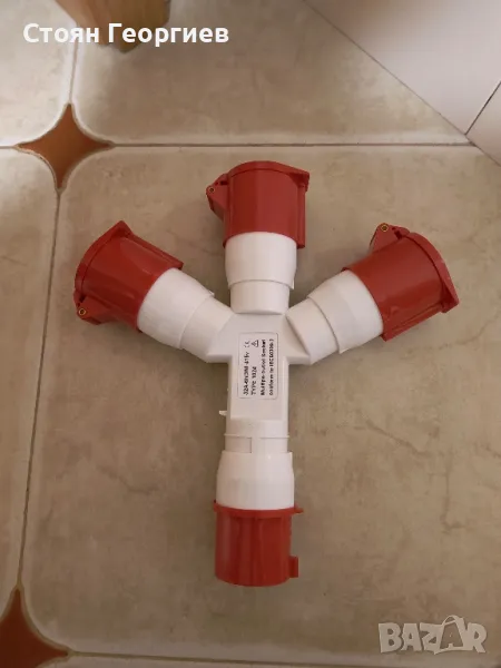 Трипътен водоустойчив промишлен авиационен щепсел и гнездо, снимка 1