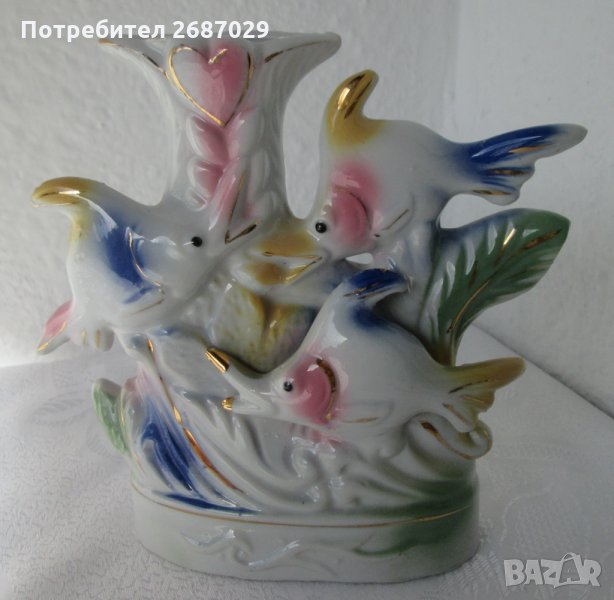 Порцелан, ваза с риба клоун, снимка 1